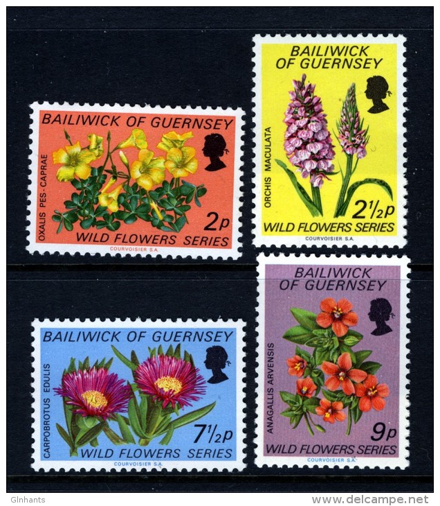 GUERNSEY - 1972 WILD FLOWERS (4V) FINE MNH ** - Guernsey