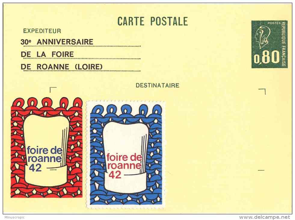 30e Anniversaire De La Foire De Roanne - Overprinter Postcards (before 1995)