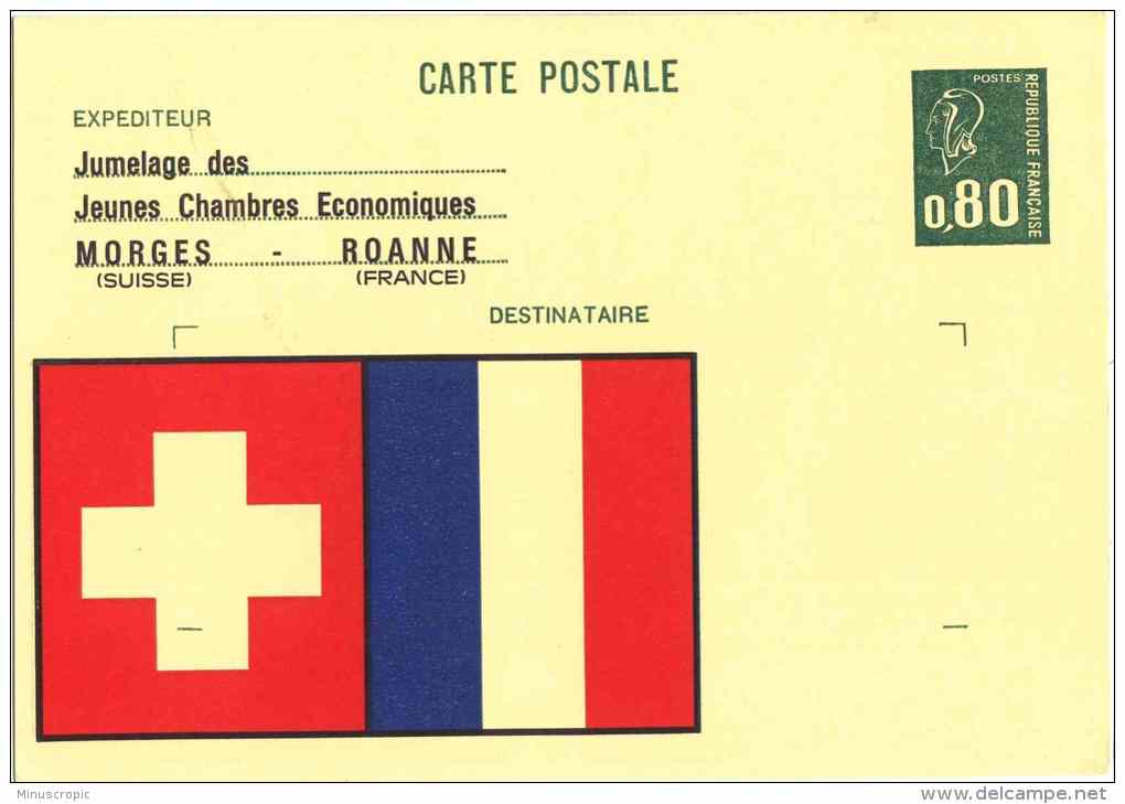 Jumelage Des Jeunes Chambres Economiques - Morges - Roanne - Standard Postcards & Stamped On Demand (before 1995)
