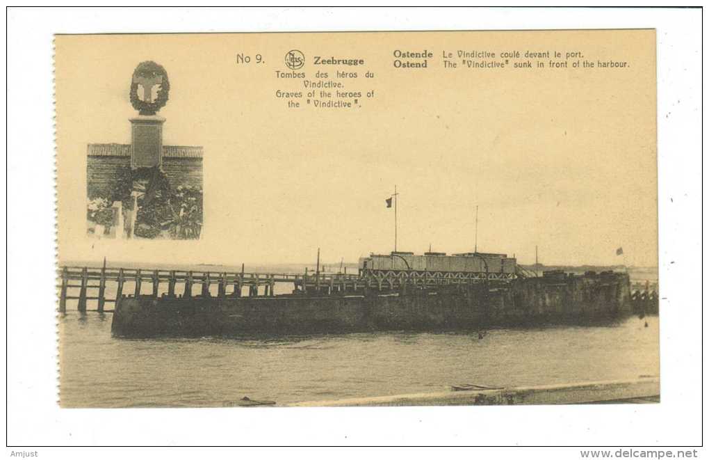 Belgique // Les Ruines De Zeebrugge- Guerre 1914-18 Ostende, Le Vindicive Coulé Devant Le Port - Zeebrugge