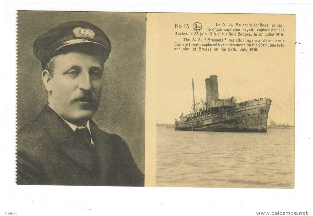 Belgique // Les Ruines De Zeebrugge- Guerre 1914-18Le S.S. Brussels Renfloué Et Le Capitaine Fryatt - Zeebrugge