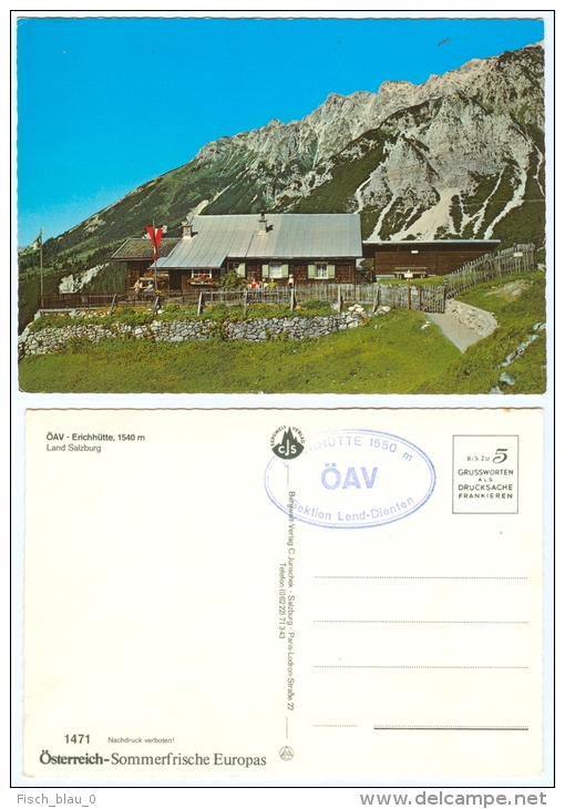 AK Salzburg Schutzhütte Berghütte Erichhütte Lend-Dienten Hütte Alpenverein ÖAV Schutzhaus Gebirge Österreich AUSTRIA - Dienten