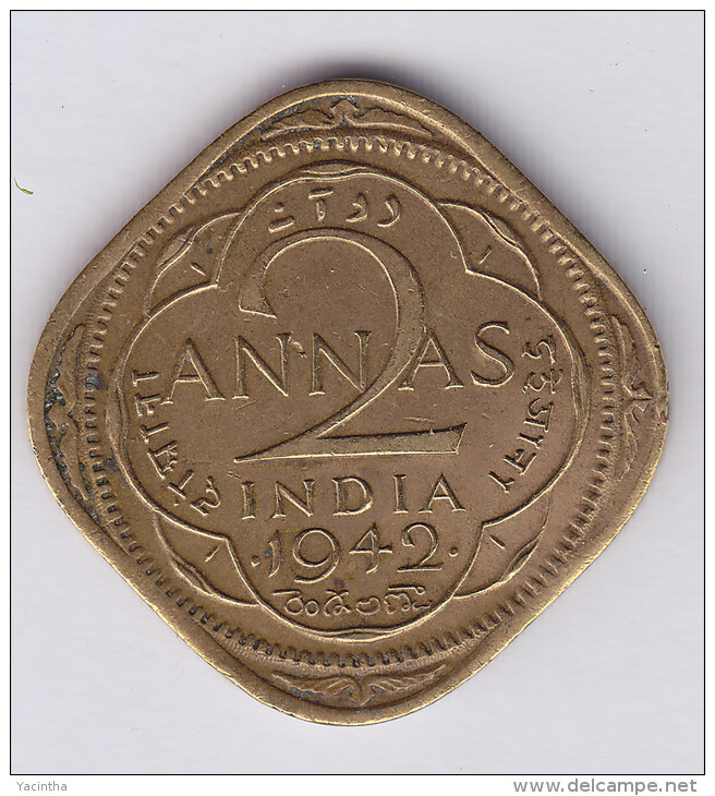 @Y@    BRITISH India   2  Annas 1942   (2583) - India