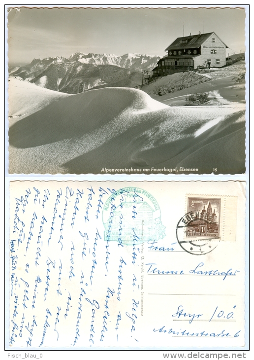 AK Schutzhütte Berghütte Alpenvereinshaus Feuerkogel Hütte Ebensee Schutzhaus Alpenverein ÖAV Österreich Austria - Ebensee