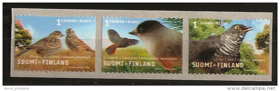 Finlande Finland 2003 N° 1595 / 7 ** Oiseaux, Autoadhésif, Coucou, Alouette, Geai - Unused Stamps