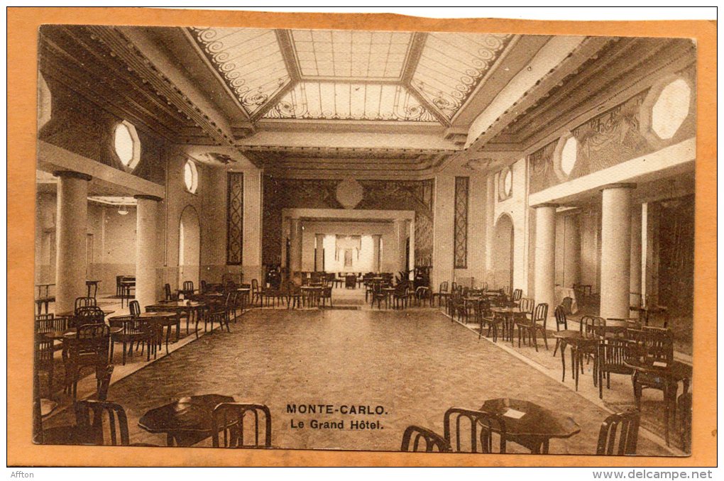 Le Grand Hotel Monte Carlo Old Postcard - Monte-Carlo
