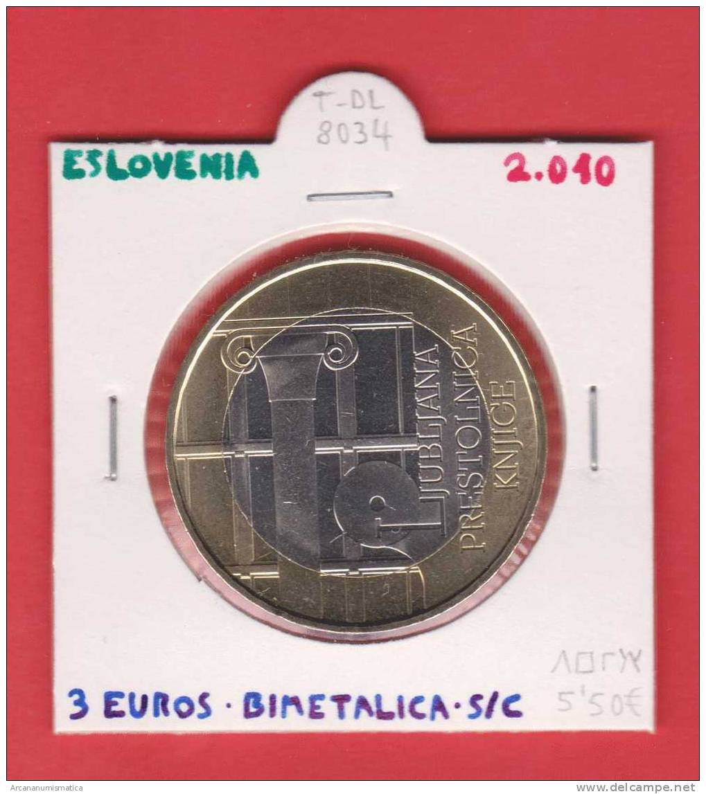 ESLOVENIA    3 €  BIMETALICA   2.010   SC/UNC       DL-8034 - Slovenia