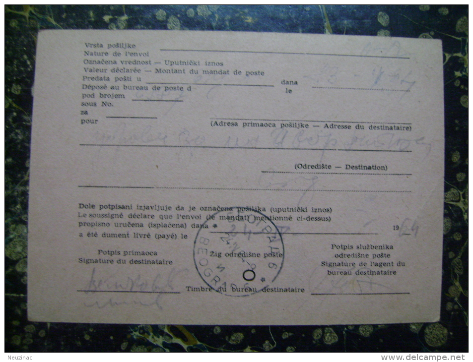 Povratnica-Avis De Reception-1964  (2404) - Lettres & Documents