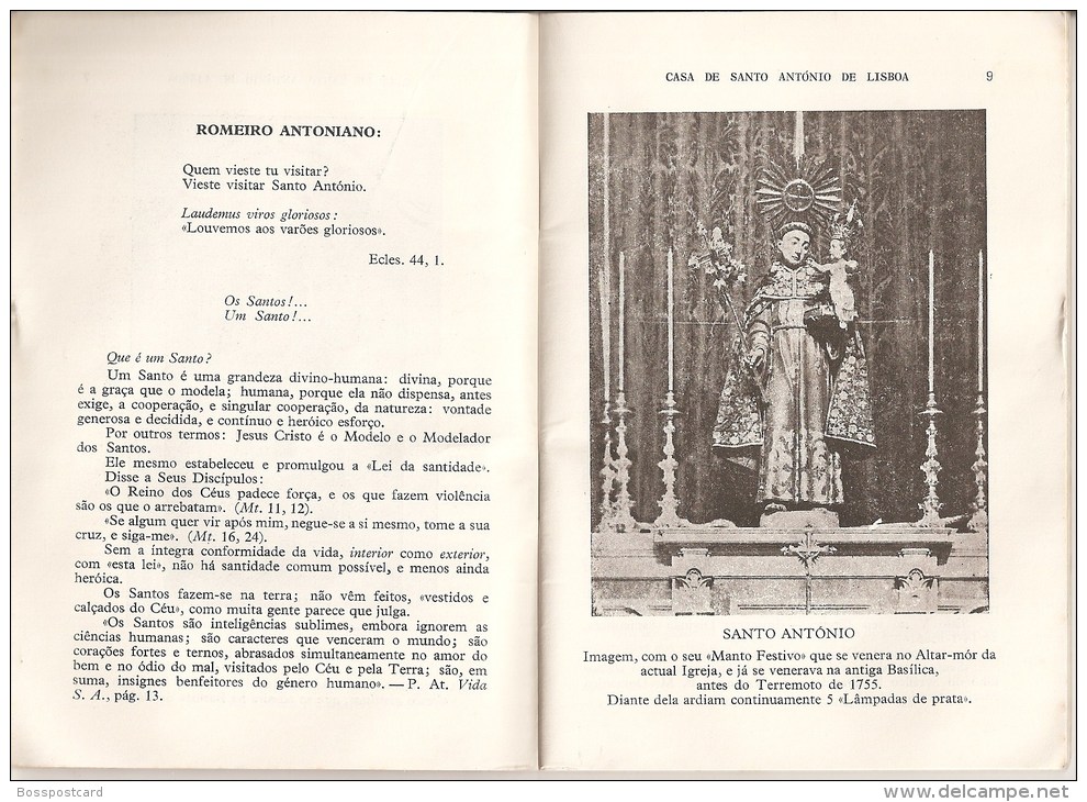 Santo António - Casa De Lisboa. Pádua. Padova. Italia (7 Scans) - Old Books