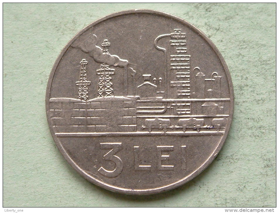 1966 - 3 LEI - KM 96 ( Uncleaned Coin / For Grade, Please See Photo ) !! - Romania