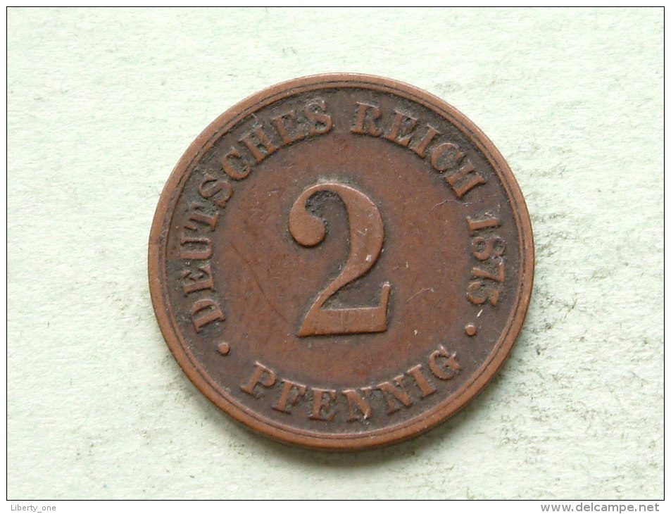 1875 B - 2 Pfennig - KM 2 ( Uncleaned Coin / For Grade, Please See Photo ) !! - 2 Pfennig