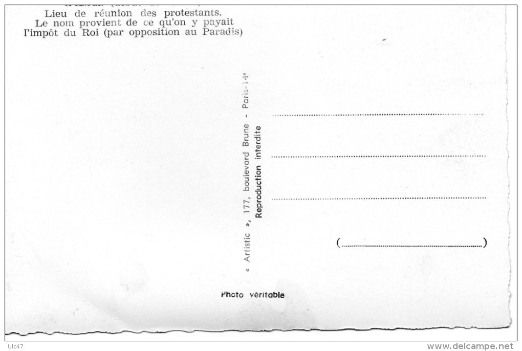 - 45 - CHATILLON-COLIGNY. - L'ENFER (début 18e Siècle). Lieu De Réunion Des Protestants. - Scan Verso - - Chatillon Coligny