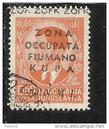 OCCUPAZIONI ITALIANE ITALY ITALIA ZONA FIUMANO KUPA 1941 SOPRASTAMPATO OVERPRINTED  50 P ONMI USED - Fiume & Kupa