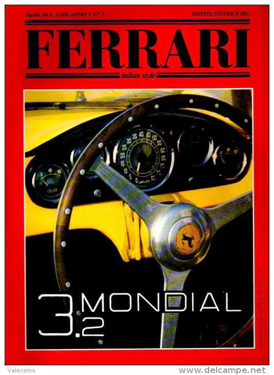 § FERRARI Italian Style - Aprile 1986 # 2 - Mondial 3.2 - 500 Mondial  Off-Shore - Engines