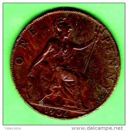 UK UNITED KINGDOM GREAT BRITAIN - 1906 - 1 Penny - KM 794 King Edward VII  VF - D. 1 Penny