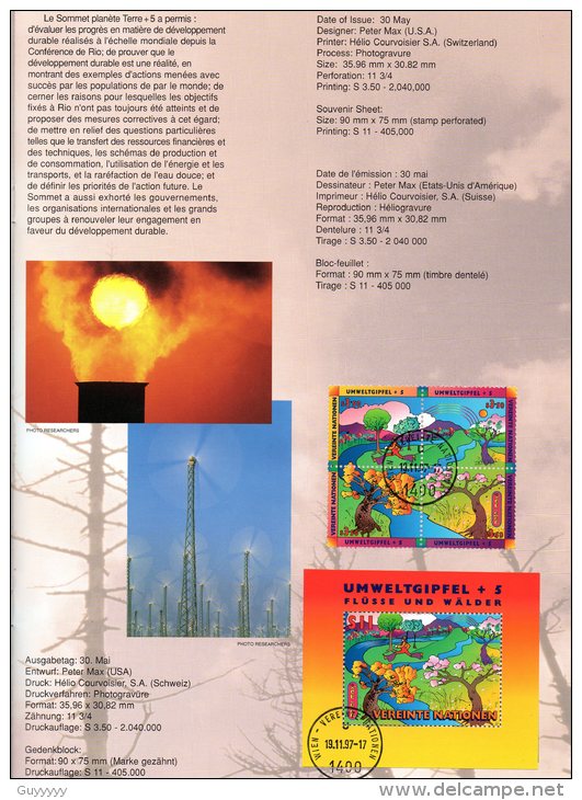 Nations Unies (Vienne) - Fascicule De L'Année 1997 - 15 Timbres + 1 Bloc Feuillet Oblitérés - Used Stamps