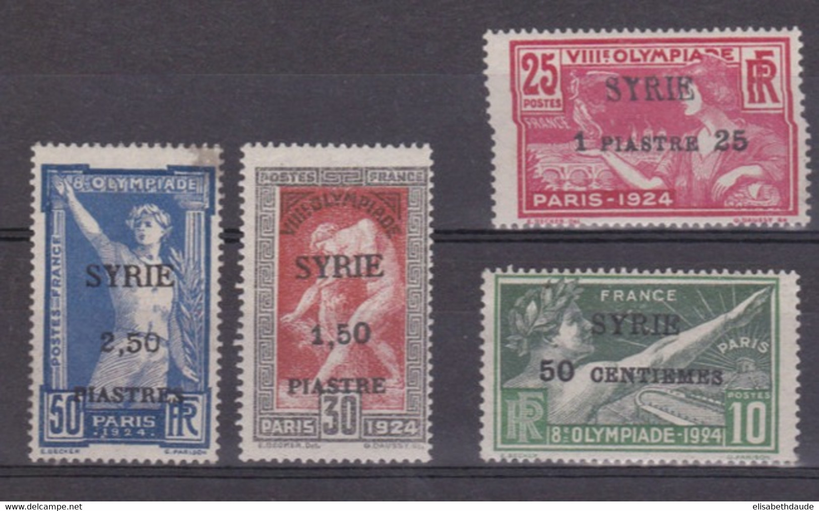 SYRIE - 1924 - JEUX OLYMPIQUES - Yvert N° 122/125 * MH - COTE = 184 EUR. - Neufs