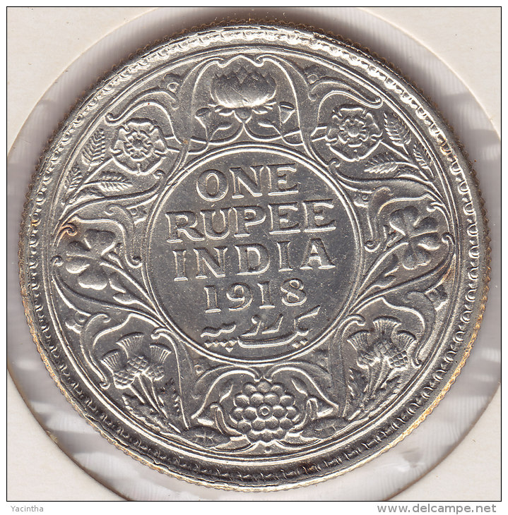 @Y@    BRITISH India 1  Rupee 1918     (2588) - India