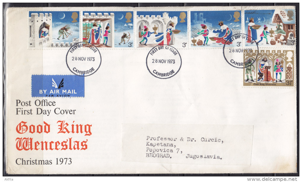 2734. Great Britain, 1973, FDC - 1971-1980 Decimal Issues