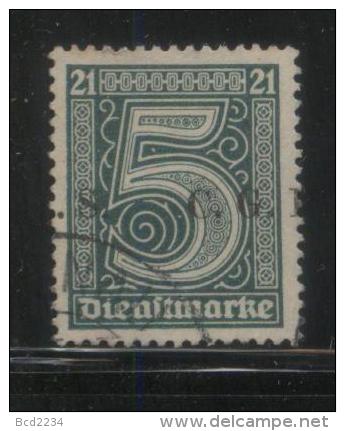 POLAND HAUTE SILESIE PLEBISCITE UPPER SILESIA 1920 OFFICIAL STAMPS 1ST CGHS OVERPRINT SERIES 5PF GREEN SPLIT OVERPRINT - Gebruikt