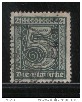 POLAND HAUTE SILESIE PLEBISCITE UPPER SILESIA 1920 OFFICIALS 1ST CGHS OVERPRINT SERIES 5PF GREEN USED VERTICAL LEFT - Used Stamps