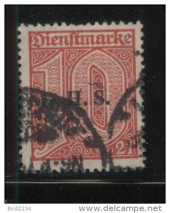 POLAND HAUTE SILESIE PLEBISCITE UPPER SILESIA 1920 OFFICIAL STAMPS 1ST CGHS OVERPRINT SERIES 10PF RED CHOPPED OVERPRINT - Usati