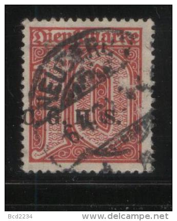 POLAND HAUTE SILESIE PLEBISCITE UPPER SILESIA 1920 OFFICIAL STAMPS 1ST CGHS OVERPRINT SERIES 10PF RED CHOPPED NEUBERUN - Used Stamps