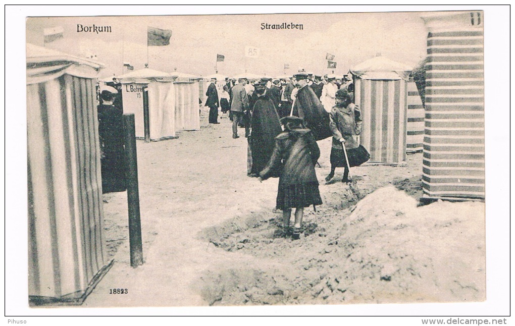 D4077     BORKUM : Strandleben - Borkum