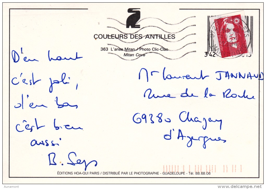 Francia--Antillas--1994--Trinidad---L'Anse Mitan--Cachet --Trois Ilets - Le Marin