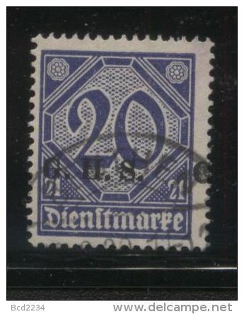 POLAND HAUTE SILESIE PLEBISCITE UPPER SILESIA 1920 OFFICIAL STAMPS 1ST CGHS OVERPRINT SERIES 20PF BLUE SPLIT BEUTHEN - Gebraucht