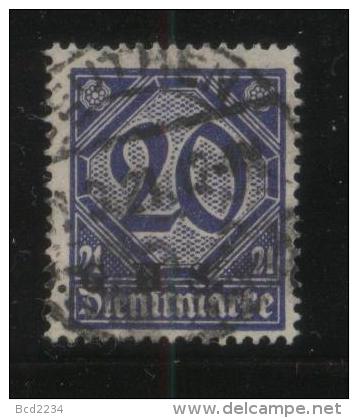 POLAND HAUTE SILESIE PLEBISCITE UPPER SILESIA 1920 OFFICIAL STAMPS 1ST CGHS OVERPRINT SERIES 20PF BLUE SPLIT BEUTHEN - Usati