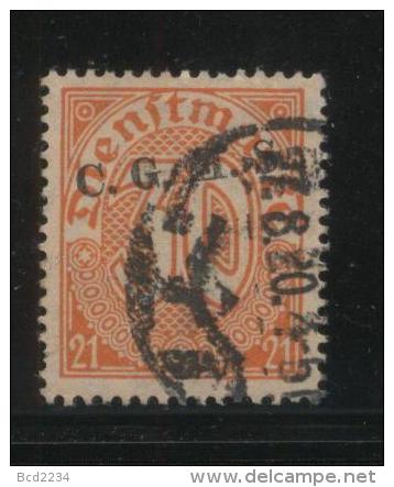 POLAND HAUTE SILESIE PLEBISCITE UPPER SILESIA 1920 OFFICIAL STAMPS 1ST CGHS OVERPRINT SERIES 30PF ORANGE DIAGONAL - Oblitérés