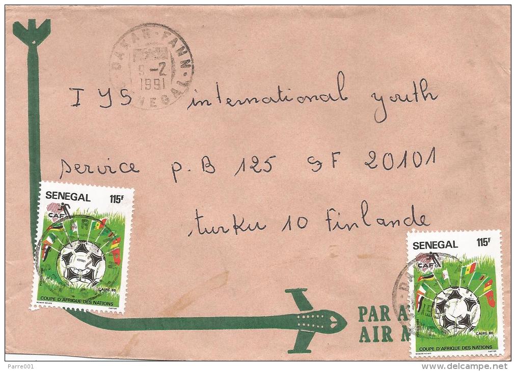 Senegal 1991 Dakar African Nations Cup Cairo Football Soccer 115f Cover - Senegal (1960-...)