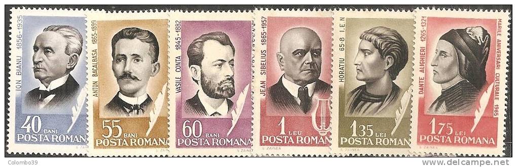 Romania 1965 Nuovo** - Mi.2396/401  Yv.2119/24 - Nuovi