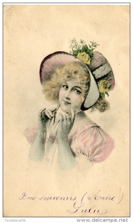 CPA  JOLI DESSIN DE JEUNE FEMME 1905 - Donne