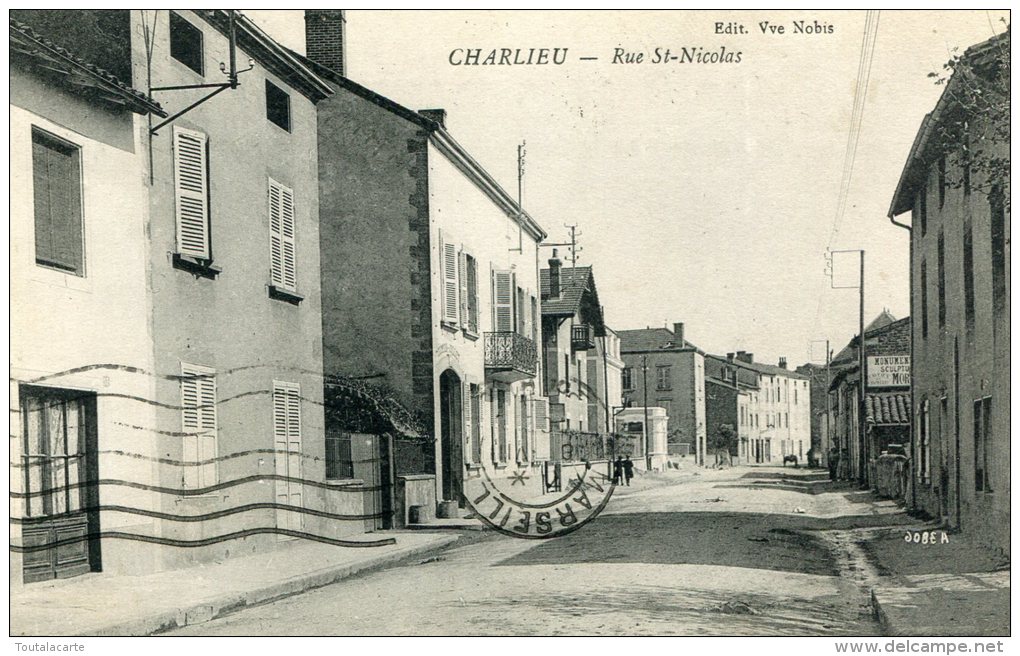 CPA 42 CHARLIEU RUE ST NICOLAS 1920 - Charlieu