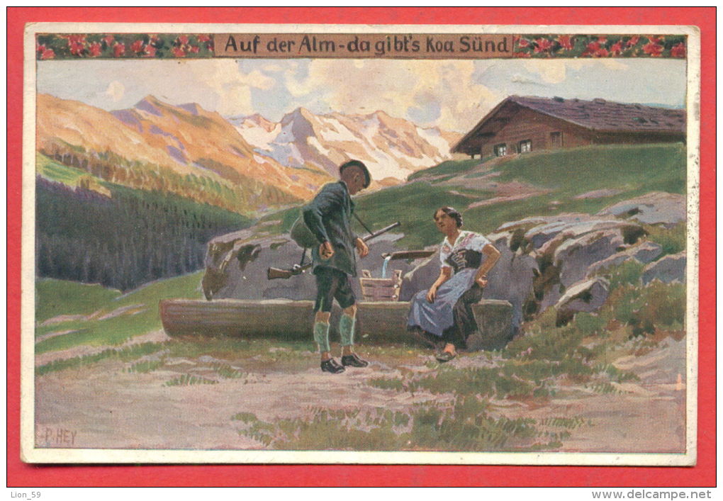 138519 / GERMANY - PAUL HEY - HUNTING MAN , " AUF DER ALM - DA GIBT´S KOA SÜND " - 90 - Hey, Paul