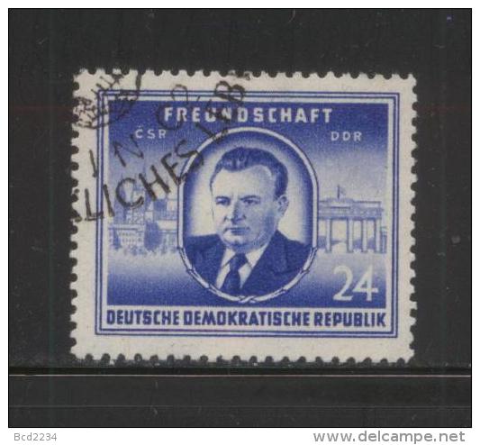 EAST GERMANY DDR 1952 CZECHOSLOVAK PEACE ISSUE USED CZECHOSLOVAKIA - Sonstige & Ohne Zuordnung