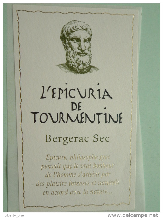 L'Epicuria De Tourmentine Bergerac Sec ( Zelfklevend Etiket / Zie Details Op Foto ) !! - Bergerac