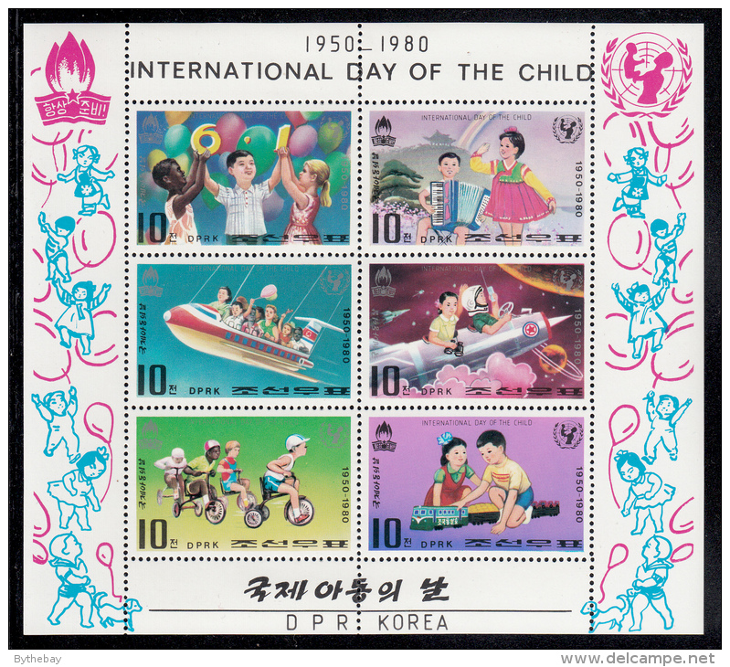 Korea, North MNH Scott #1907-#1912 Souvenir Sheet Of 6: International Day Of The Child - Corée Du Nord