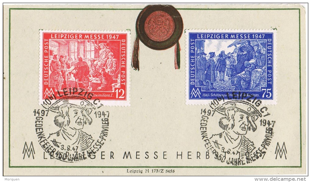 6489. Tarjeta LEIPZIG 1947 (Alemania)  Leipziger Messe - Otros & Sin Clasificación