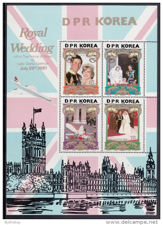 Korea, North MNH Scott #2116-#2119 Souvenir Sheet Of 4: Charles And Diana Royal Wedding - Corée Du Nord