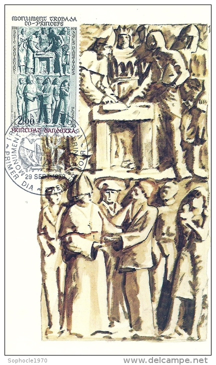 PRINCIPAUTE D'ANDORRE - PRINCIPAT - Monument 1979 - Timbre Jour D'émission - Used Stamps