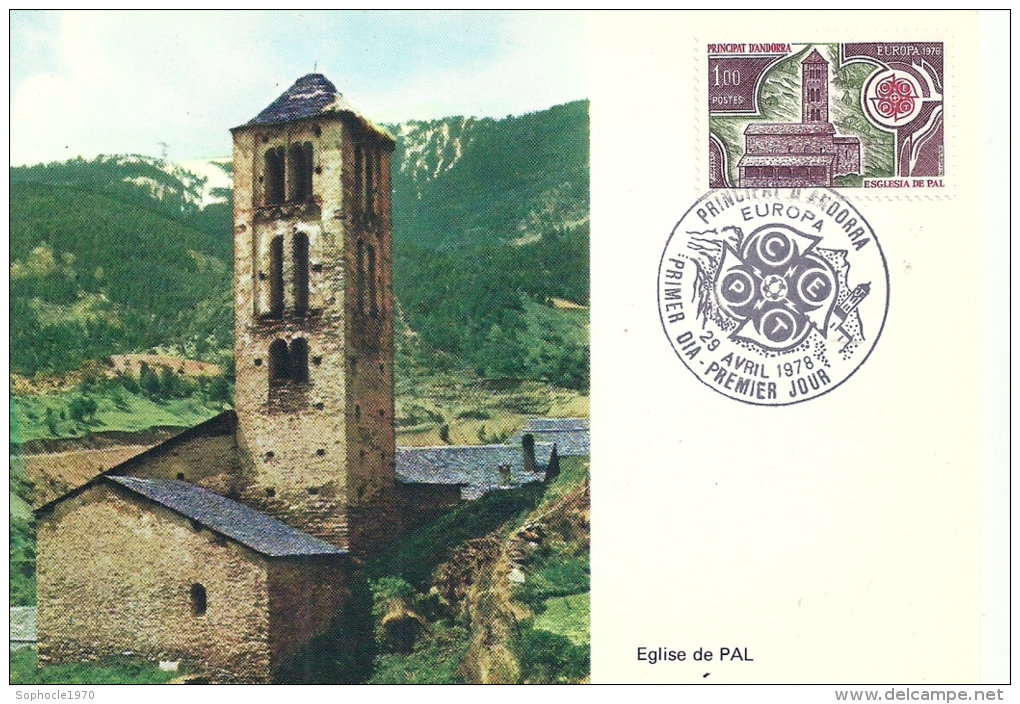 PRINCIPAUTE D'ANDORRE - PRINCIPAT - Eglise De PAL - 1979 - Timbre Jour D'émission - Used Stamps