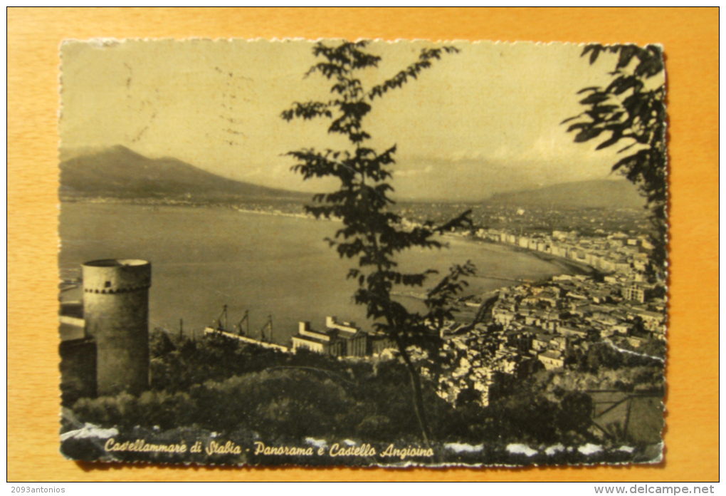 CARTOLINA Di CASTELLAMMARE DI STABIA NAPOLI   A4548 VIAGGIATA FRANCOBOLLO STACCATO - Castellammare Di Stabia