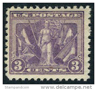 US #537 Mint Hinged 3c Victory Issue Of 1919 - Unused Stamps