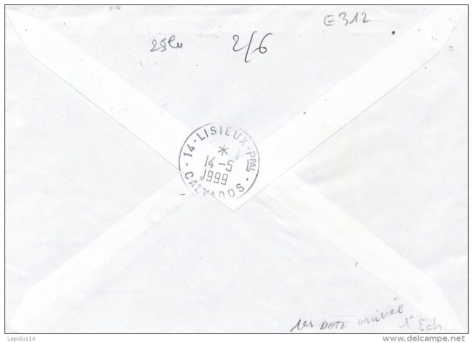 E 312/ TAAF  SUR  LETTRE RECOMMANDEE - PORT AUX FRANCAIS KERGULEN   -1999 - Covers & Documents
