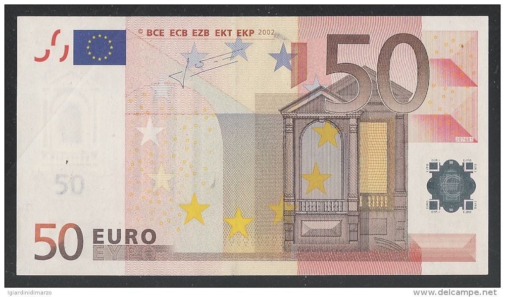 EURO - ITALIA - 2002 - BANCONOTA DA 50 EURO TRICHET SERIE S (J076B1) - NON CIRCOLATA (FDS-UNC) - IN OTTIME CONDIZIONI. - 50 Euro