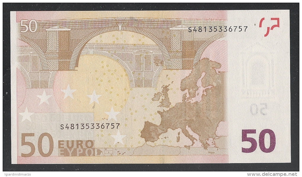 EURO - ITALIA - 2002 - BANCONOTA DA 50 EURO TRICHET SERIE S (J076B1) - NON CIRCOLATA (FDS-UNC) - IN OTTIME CONDIZIONI. - 50 Euro