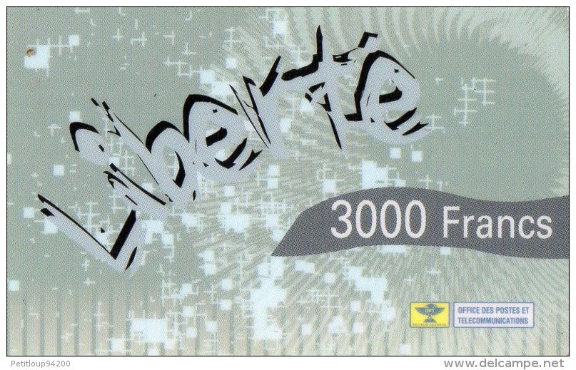 RECHARGE GSM  NOUVELLE-CALEDONIE   3000 Francs  Liberté  ***** - Nuova Caledonia